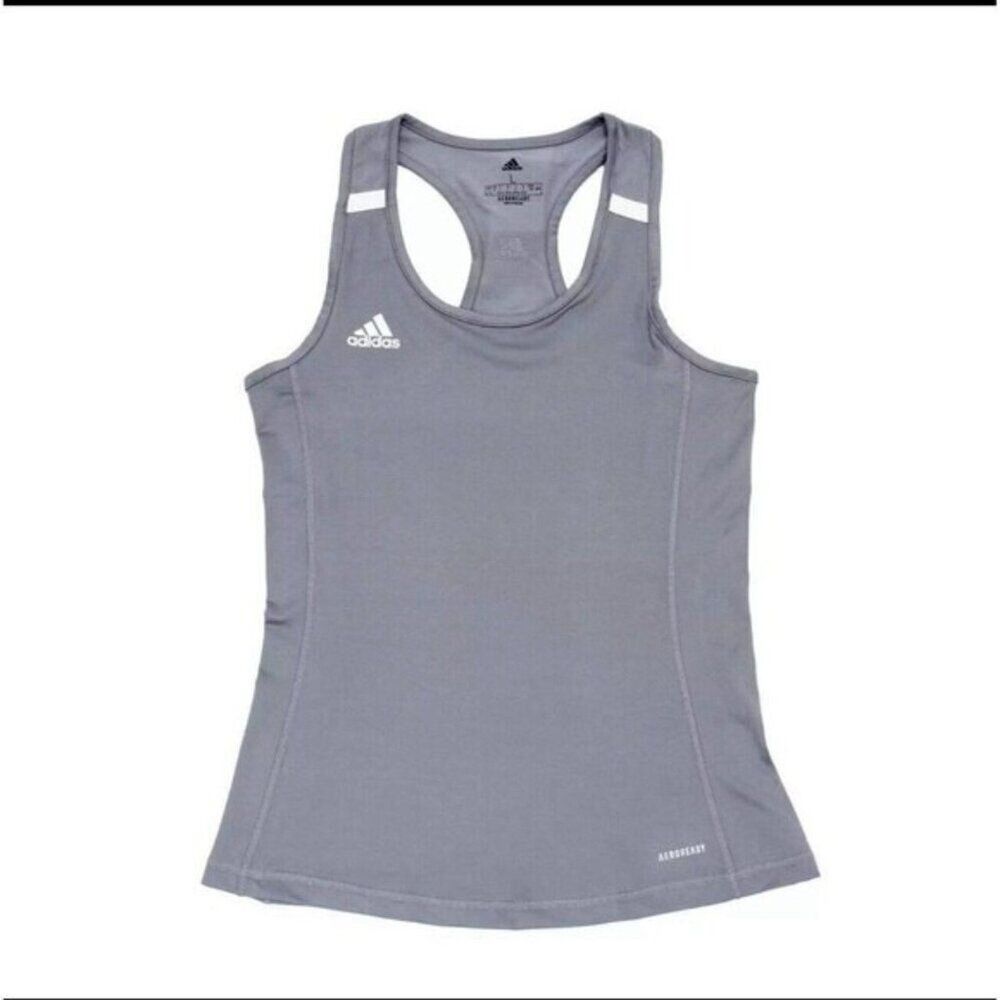 Adidas Womens Aeroready Gray Racerback Tank Top S Lightweight Activewear